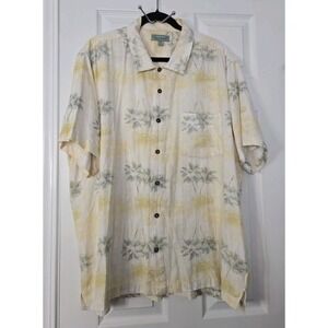 Kona Wind Men's Hawaiian Cotton Button Down Shirt XL Short Sleeve